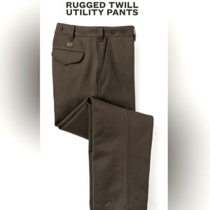 NWT Filson Rugged Twill Utility Pants, size 32W 33.5L. Heavy duty cotton twill